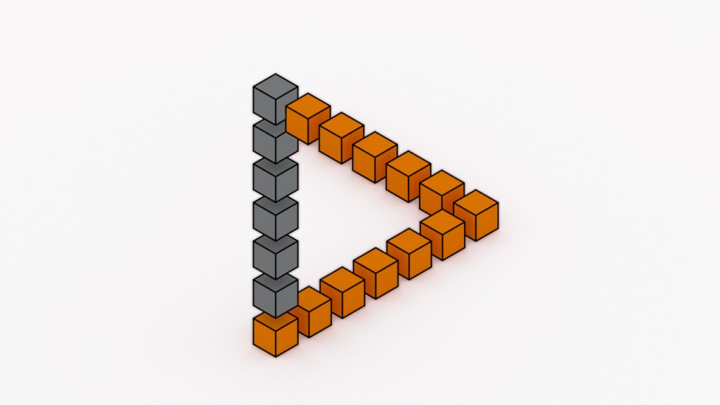 PENROSE TRIANGLE(IMPOSSIBLE TRIANGLE) preview image 1